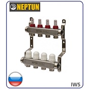Коллекторы Neptun IWS для систем тёплого пола  из нержавеющей стали